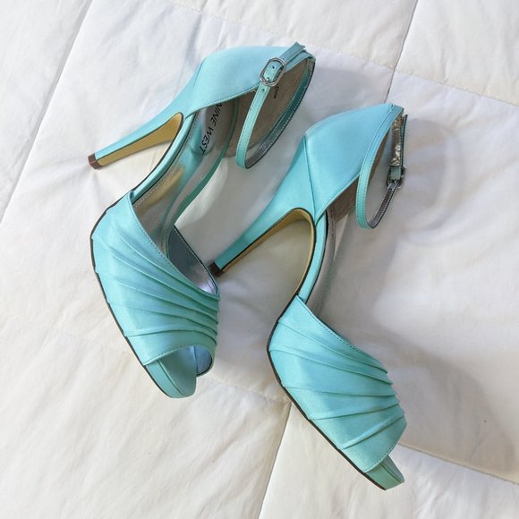 Nine West Blue Strappy Heels - Picture 3 of 5